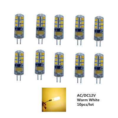 

10Pcs G4 7W High End Silicone LED Crystal Mini lamp ACDC12V Chandelier light Replace Halogen Bulb Warm white Cool