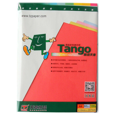 

Tianzhang (TANGO) new green days chapter 80 grams A4 large red color copy paper 100 / bag