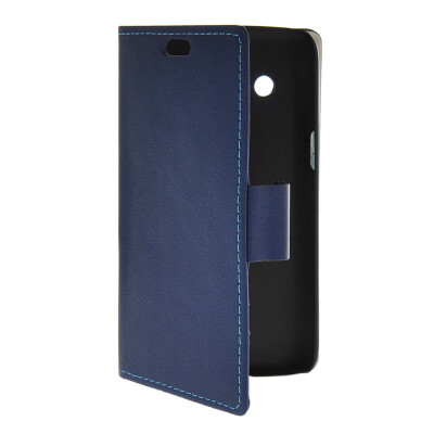 

MOONCASE Slim Leather Flip Wallet Card Pouch with Kickstand Shell Back Case Cover for Samsung Galaxy Core 4G G3518 Blue