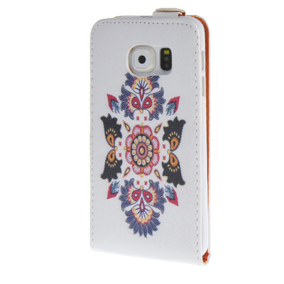 

MOONCASE for Samsung Galaxy S6 Edge Case Leather Bottom Flip Pouch Case Cover [Pattern series] /a06