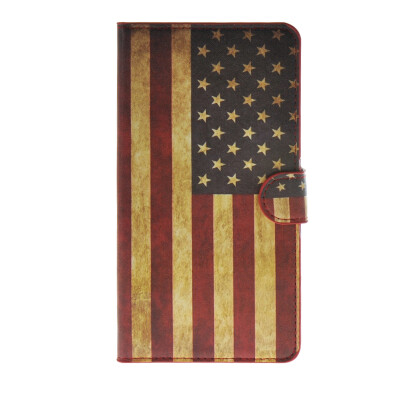 

MOONCASE U. American Flag Leather Side Flip Wallet Card Slot Stand Pouch Case Cover for Samsung Galaxy Mega 2 G750F