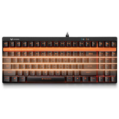 

Rapo V500S Подсветка игра Механическая клавиатура Подсветка клавиатуры Клавиатура Клавиатура Компьютерная клавиатура Клавиатура для ноутбука Черный черный вал