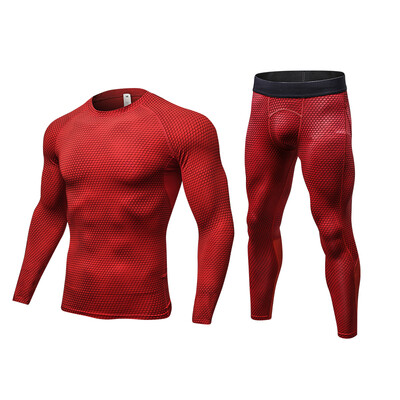 

Quickly Dry Compression Tracksuit Fitness Running Set T-shirt Mens Sportswear
