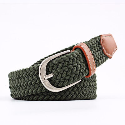 

Men And Women Young Student Fashion Casual Weave Canvas Pin Buckle Belt