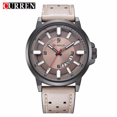 

Curren 2017 men watches relogio masculino luxury military wristwatches fashion casual quartzwatch water Resistant calendar 8228