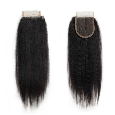 

Nami Hair Wholesale Price 4x4 Lace Closure Brazilian Kinky Straight Remy Human Hair Free Part Human Hair Closure