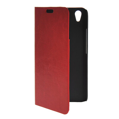

MOONCASE Slim Leather Side Flip Wallet Card Slot Pouch with Kickstand Shell Back чехол для Huawei Honor 4 Play Red