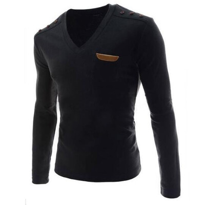 

Zogaa New Men's T-Shirt Fashion V-neck