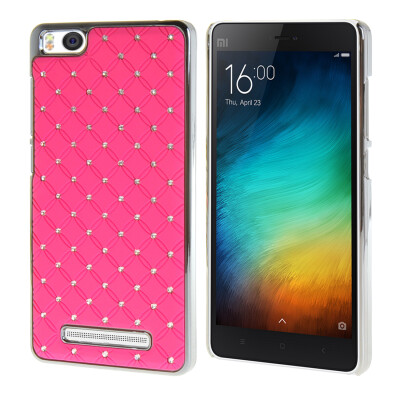 

MOONCASE Hard Chrome Rhinestone Bling Star Back Case Cover for Xiaomi Rice 4i M4i MI4I （5.0 inch ） Pink