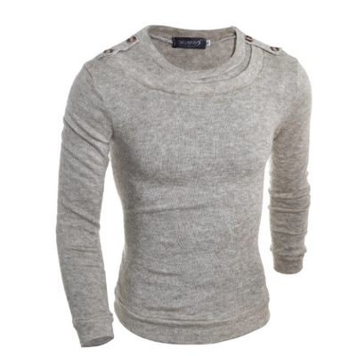 

Zogaa New Men's Knitwear Casual Round Collar Slim Fashion