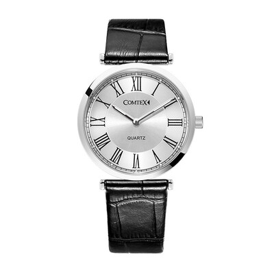 

COMTEX vogue Leather Strap Watch Fashion Casual Men Quartz Watches Relojes Hombre.Clock Male Relogio Masculino Wristwatches