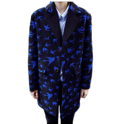 

Zogaa Autumn And Winter New Mens Wool Coat Printing Casual