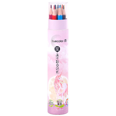 

TRUECOLOR 12 color woodless hexagonal color pencil color lead color fill color pen painting color pen student adult art sketch pen powder bucket PL2305