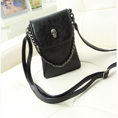 

Vogue Star 2018 New Arrival Fashion Shoulder Cross-body Small Bags Skull Chain Mobile Phone Bag Womens Messenger bag YK40-371
