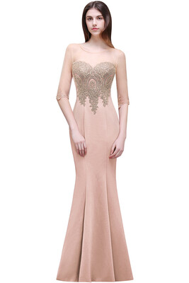 

Evening Long Prom Dress Formal Party Bridesmaid Gown Mermaid Pageant Dresses Long Sleeves