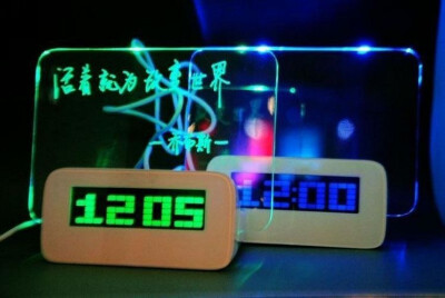 

MyMei Digital Message Board Clock Alarm Temperature Calendar Timer LED Light Green