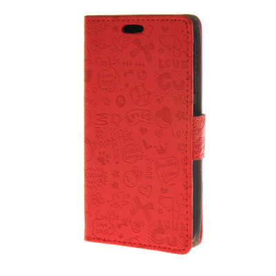 

MOONCASE Magic Girl lovely Flip Pouch Card Holster PU Leather Wallet чехол для HTC Desire 320 Red