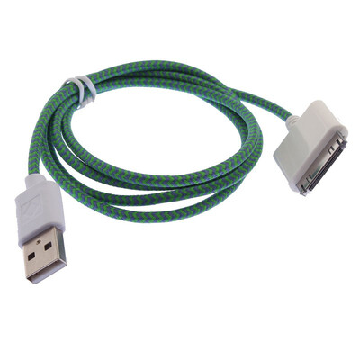 

ARMY GREEN IPHONE 4 MICRO USB DATA SYNC CABLE CHARGER FABRIC BRAIDED WOVEN ADAPTER