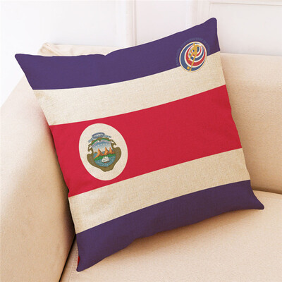 

Russia World Cup 2018 32 Teams Logo Cotton&Linen Pillowcase Bar Club Sofa Pillow Pillow Fans Souvenir