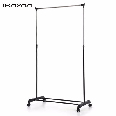 

IKAYAA Rolling Rail Heavy Duty Adjustable Garment Rack Clothes Hanger