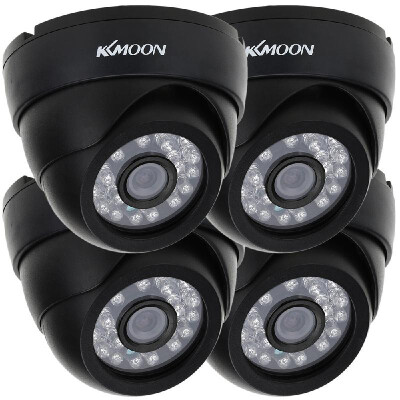 

KKmoon 4PCS Lot 720P CCTV Camera Security Kit 4pcs 60ft Video Cable IR-CUT Home Surveillance NTSC System