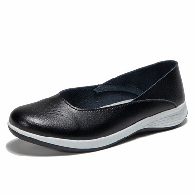

2018 Handmade New Summer Hole Loafers Women Flat Leather Moccasin Shoes Woman Slip On Ladies Shoes Casual Flats Moccasins