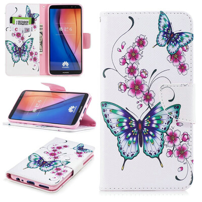 

BEFOSPEY Painting PU LeatherSoft TPU Card Slot Stand Wallet Case For Huawei Mate 10 Lite59"2017