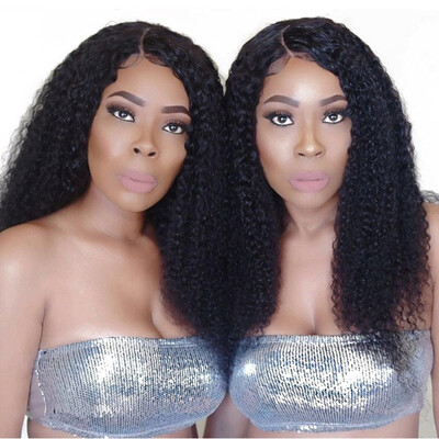 

130 Density Pre Plucked Lace Front Wig Kinky Curly Brazilian Human Hair Wig For Women Dolago