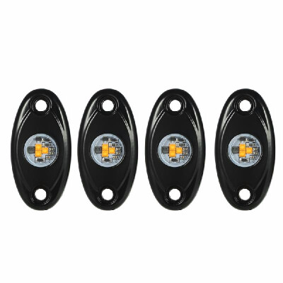 

4pcs LED Rock Light Waterproof Truck Boat Underbody Glow Trail Rig Lamps