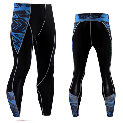 

New Fashion Mens Compression Pants 3D Print Quick Dry Skinny Leggings Tights Fitness MMA Pants Stitching Tousers