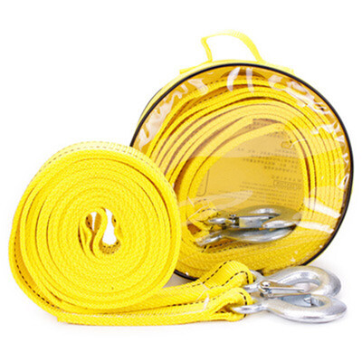 

Tencent CT car tow rope traction rope thickening widening hook car off-road pull rope trailer with self-driving recommended emergency rescue off-duty tool double 5 tons 4 m yellow