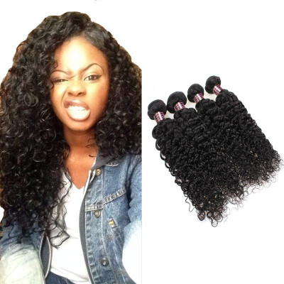 

Ishow Affordable Unprocessed Brazilian Deep Curly Virgin Hair 4 Bundles Weave 100gPcs Virgin Brazilian Deep Curly Human Hair