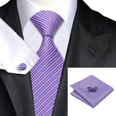 

Hot selling Vogue Men Silk Tie Set High Quality 100 Silk Necktie Handkerchief Cufflinks Set for Formal Wedding Business