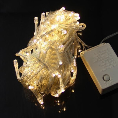 

MyMei Xmas flash lamp Wedding 8.5M 110V 100 LED US Plug String Light Warm White