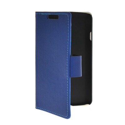 

MOONCASE Slim Leather Side Flip Wallet Card Slot Pouch Stand Shell Back ЧЕХОЛ ДЛЯ LG F70 Blue