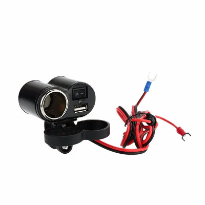 

5V15A USB Socket with Blue LED Indicator Cigarette Lighter Power Socket with ONOFF Switch 12V Car Modification DIY Accessory