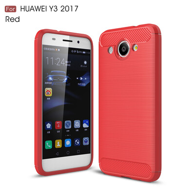 

Goowiiz Phone Case For Huawei Y3 2017Y5 Lite 2017 Fashion Slim Carbon Fiber TPU Soft Silicone Prevent falling