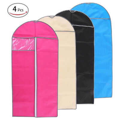 

Esonmus 4pcs 60x120cm NonWoven Dustproof Hanging Garment Bags Clothes Suit Organizers Covers with PVC Visible Window for Closet