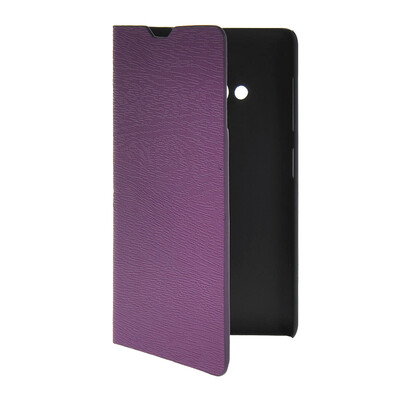 

MOONCASE Slim Leather Side Flip Wallet Card Slot Pouch with Kickstand Shell Back Case Cover for Nokia Lumia 535 Purple