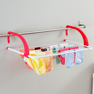 

Ou Runzhizhe drying racks home balcony railing clothes hanger rose red