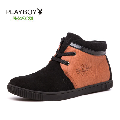 

PLAYBOY brand,Warm high-top,Leisure with fluff,Snow cotton,Men's shoes