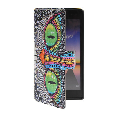 

MOONCASE Cute Pattern Leather Side Flip Wallet Card Slot Pouch Stand Shell Back Case Cover For Huawei Ascend P7