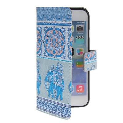 

MOONCASE Pattern Style Leather Side Flip Wallet Card Slot Pouch Stand Shell Back ЧЕХОЛ ДЛЯ Apple iPhone 6 ( 4.7 inch )