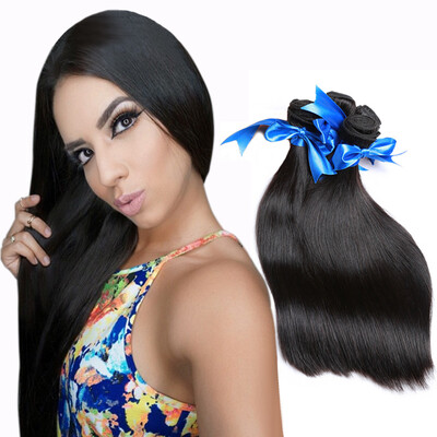 

WYF Перуанские волосы Virgin Hair Straight Hair 4 Pack 100% Unprocessed Human Hair Extensions