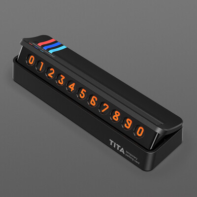 

Caraline TITA car hidden temporary stop sign phone sign roadside temporary parking car number card exquisite compact car supplies BMW special edition