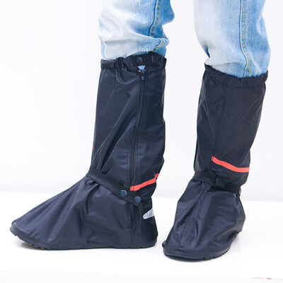 

Wolf walker high tube flat rain shoes set men&women thickened waterproof shoes waterproof shoes cover rain boots non-slip boots riding shoes LXZ-9004 black XL code