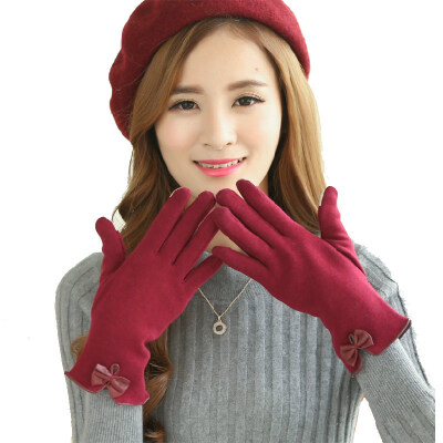 

Perilla Coldproof Touch Screen Bowknot Gloves