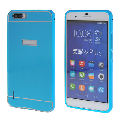 

MOONCASE Huawei 6 Plus Случай 2 В 1 жесткий бампер вставить обложка чехол для Huawei Honor 6 Plus синий