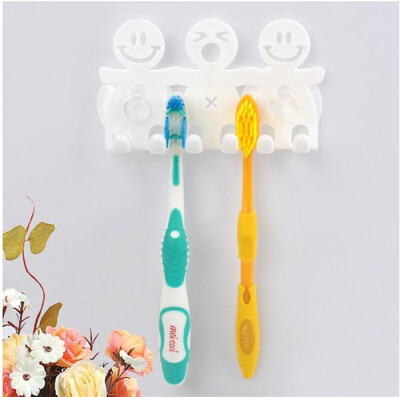 

Suction Hooks 5 Position Tooth Brush Holder Bathroom Sets Cute Cartoon Sucker Toothbrush Holder