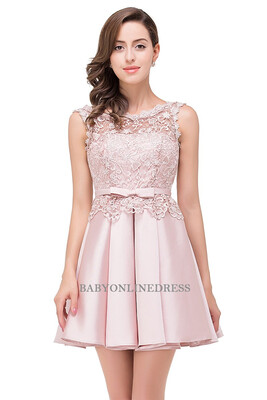 

New Arrival Prom Dresses Short Sexy Applique Lace Formal Party Gown Prom Dress